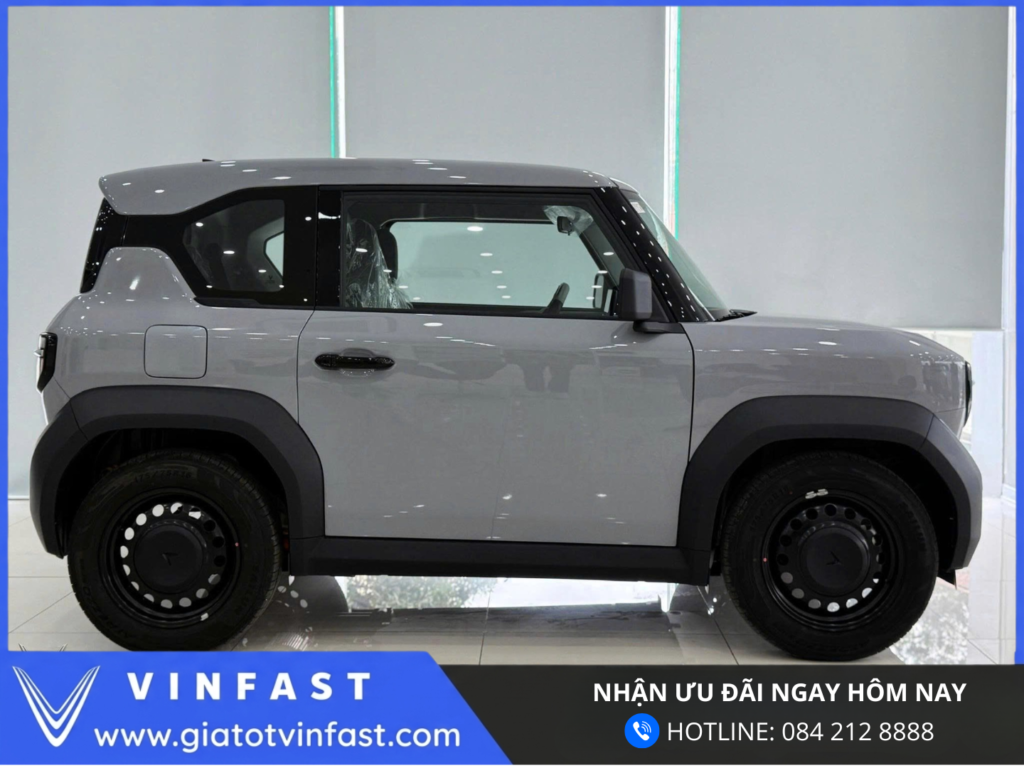 Thân xe VinFast VF 3 mini SUV điện thiết kế nhỏ gọn cá tính phù hợp di chuyển đô thị