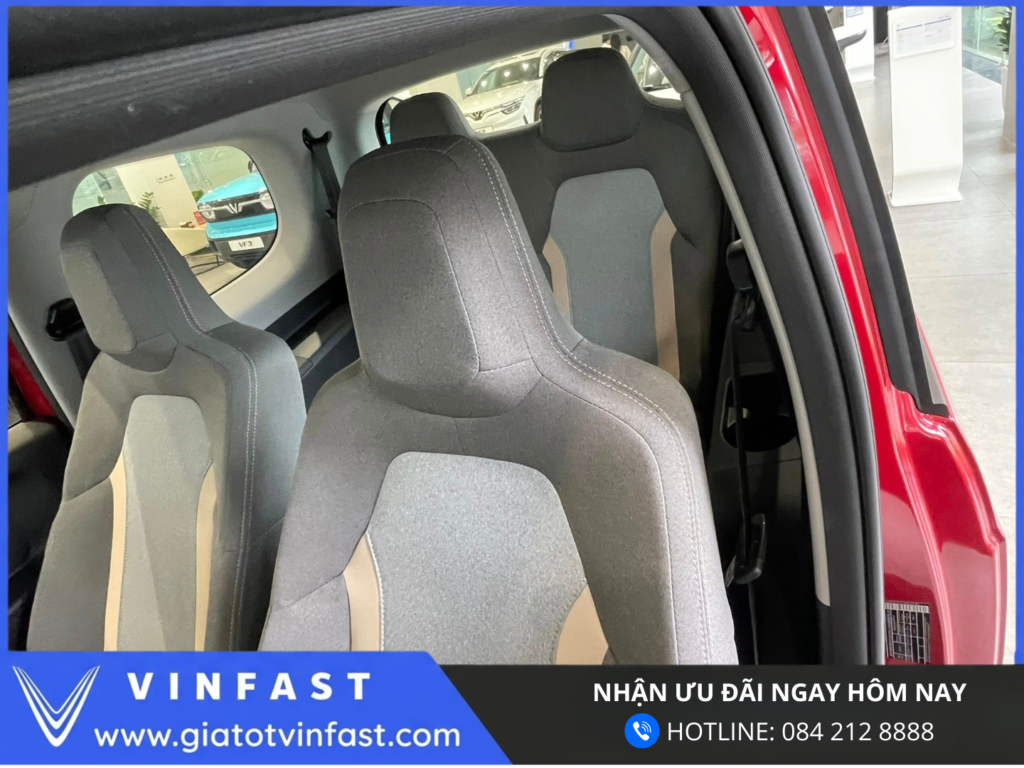 Không gian nội thất VinFast Minio Green xe điện mini đô thị thiết kế tối ưu gọn gàng phù hợp di chuyển trong thành phố