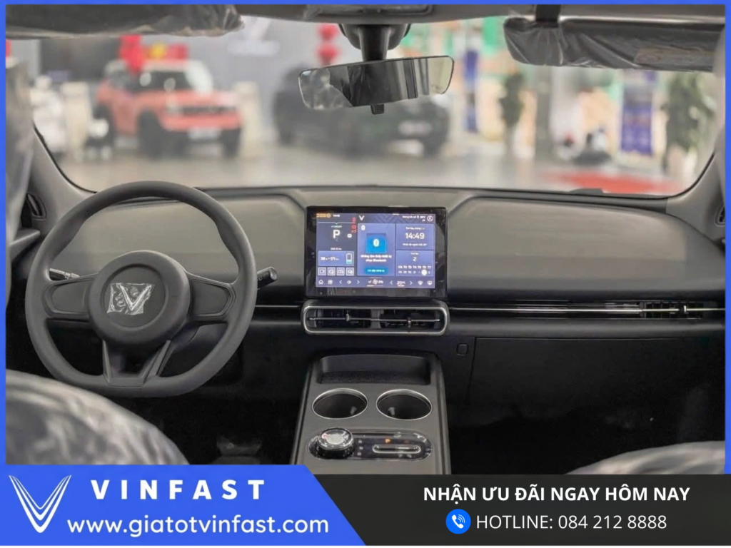 Tiện nghi VinFast Limo Green MPV 7 chỗ điện màn hình 10.1 inch điều hòa tự động 1 vùng và hệ thống âm thanh 4 loa