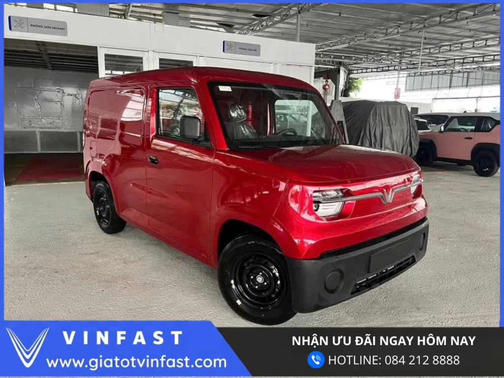 Ngoại thất VinFast EC Van xe điện tải nhỏ thiết kế gọn gàng hiện đại tối ưu vận chuyển hàng hóa trong đô thị
