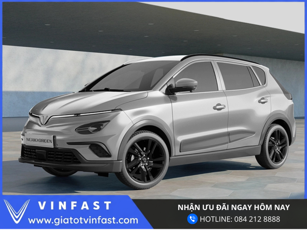 Ngoại thất VinFast Nerio Green xe điện SUV đô thị thiết kế hiện đại mạnh mẽ, đèn LED sắc nét và thân xe khí động học