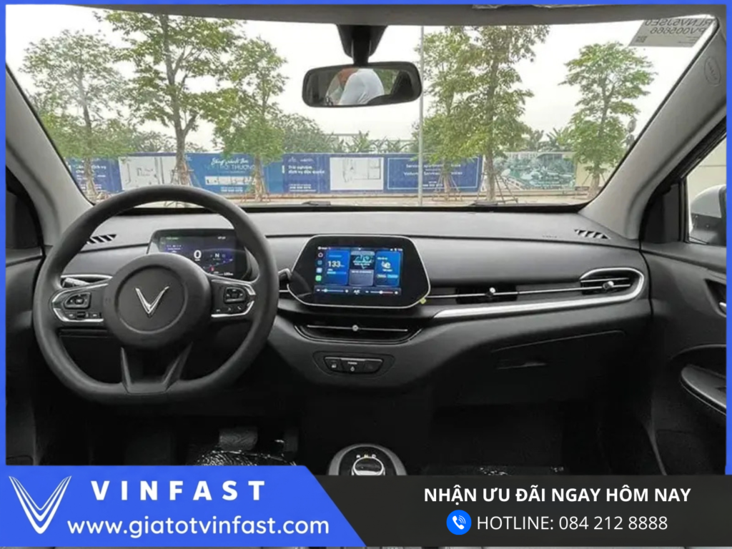 Nội thất VinFast VF 5 thiết kế hiện đại màn hình trung tâm tiện nghi SUV điện đô thị