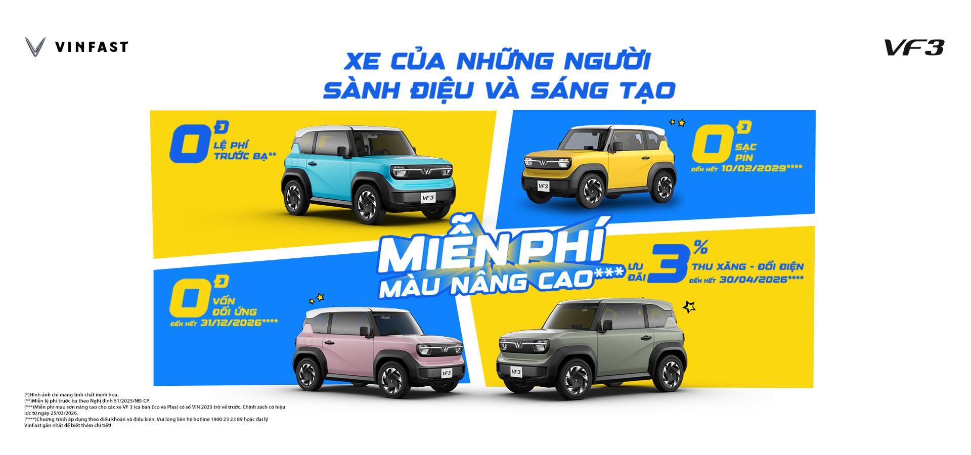Giá xe VinFast VF3 mới nhất 2026 tại Hà Nội